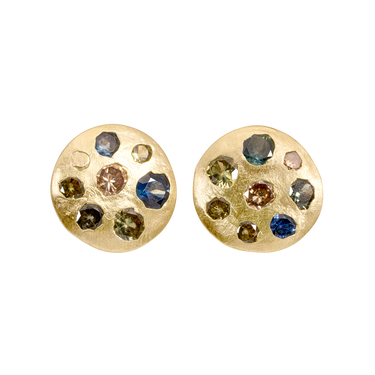 Medium Cypress Celeste Stud Earrings - 12011